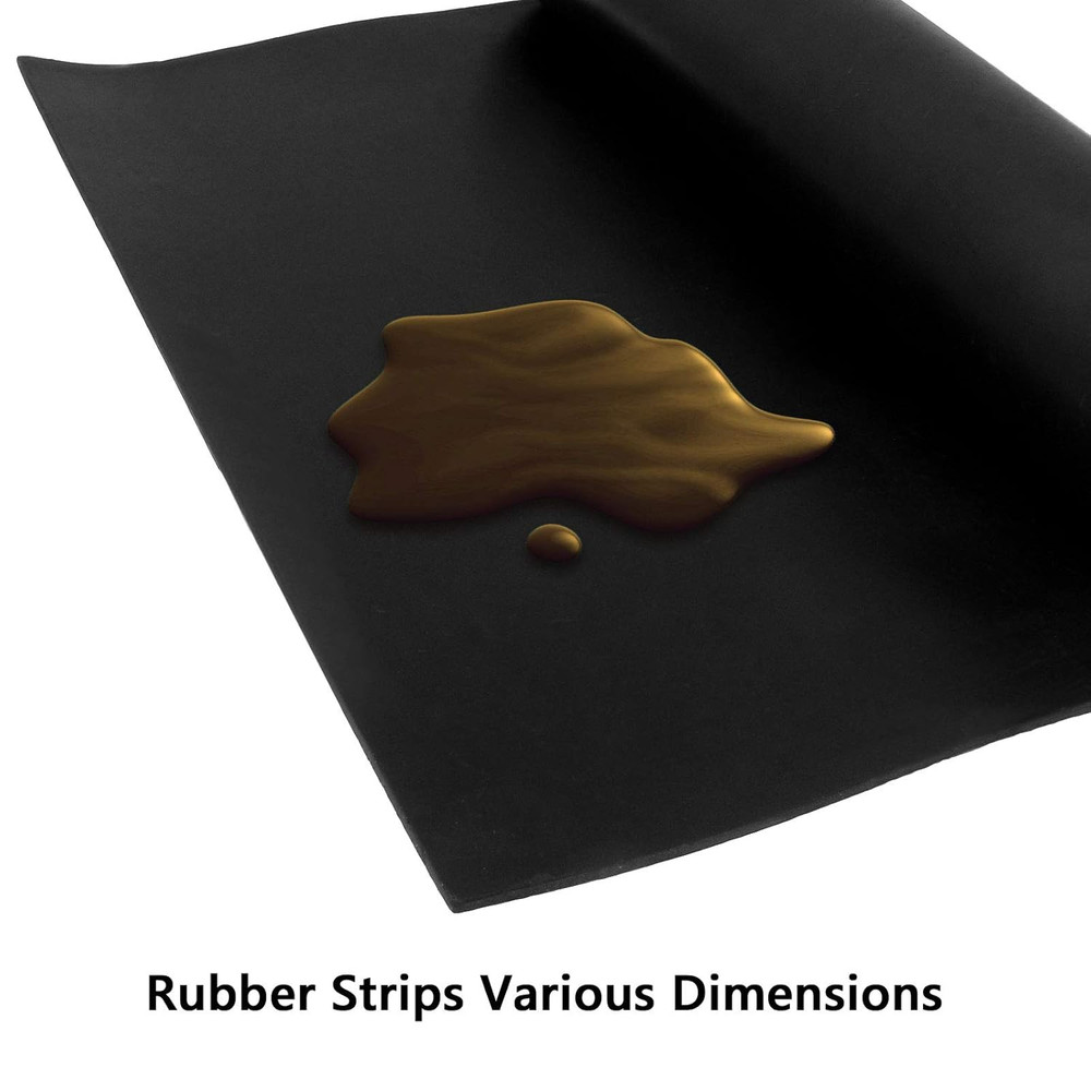 Neoprene Rubber Sheet 1/8" Thick X 16" Wide X 30" Long, Solid Rubber Sheets