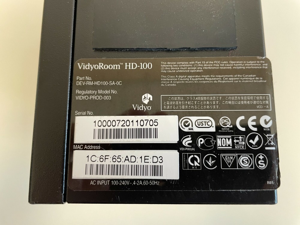 Vidyo VidyoRoom Hd-110 Conferencing System