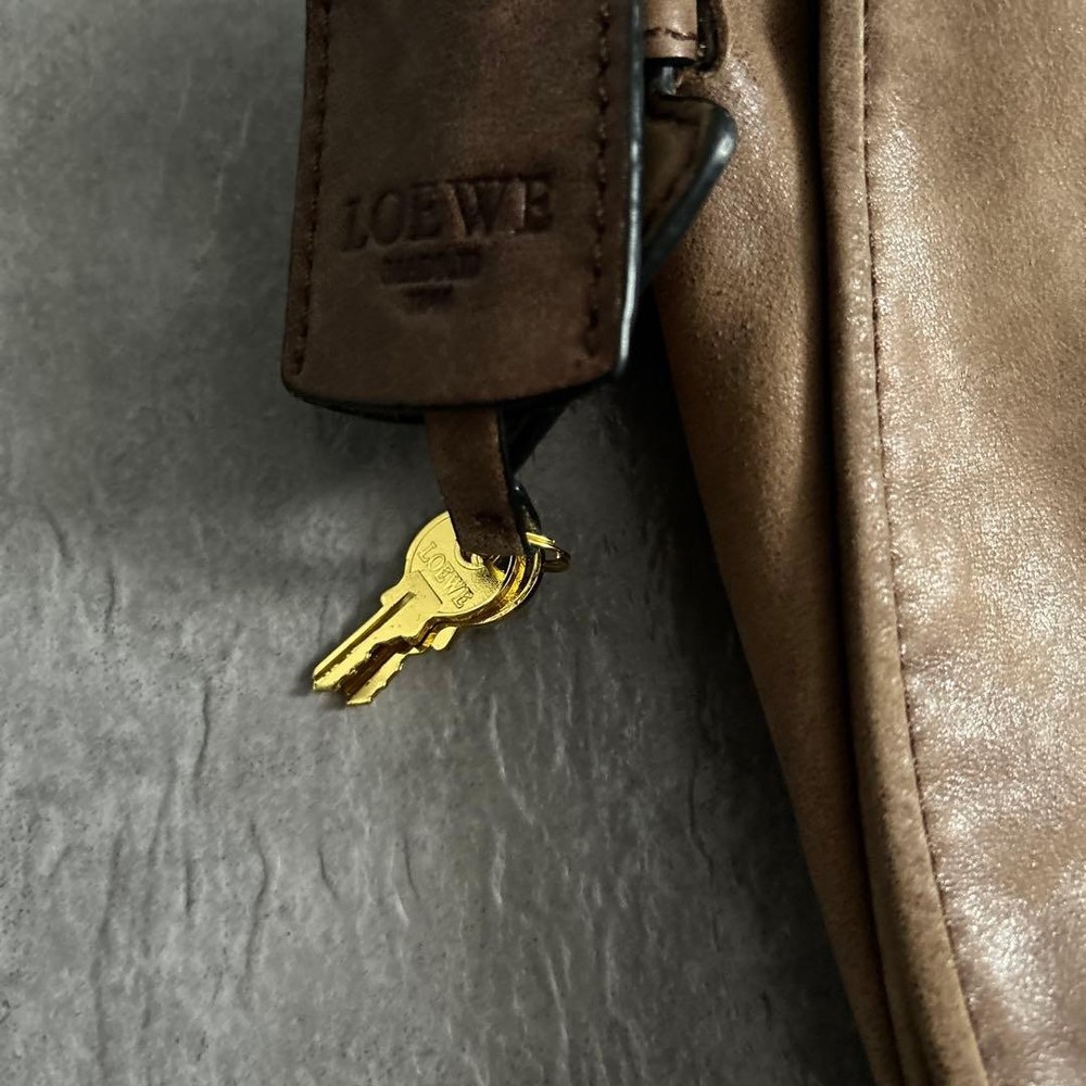 Loewe Shoulder Bag Leather Brown Authentic G12213143