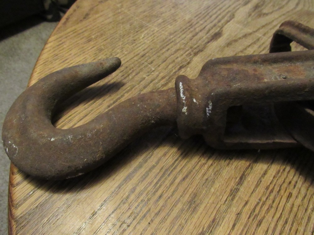 Vintage & Rusty Hook & Pulley