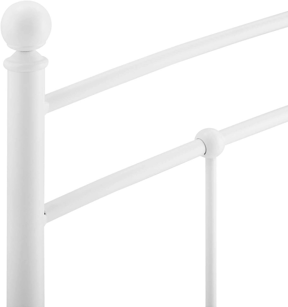 Modway Abigail Full Metal Headboard in White