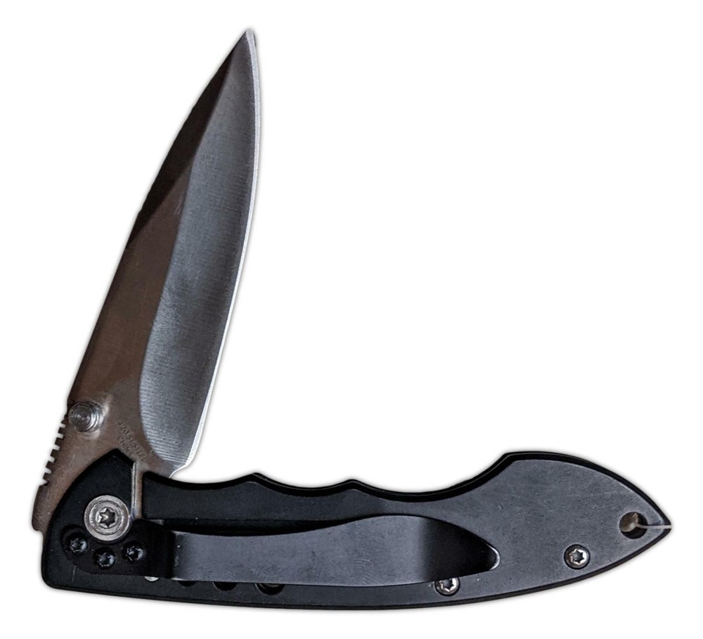 CAMO Print Folding Black POCKET KNIFE, by Wilcor