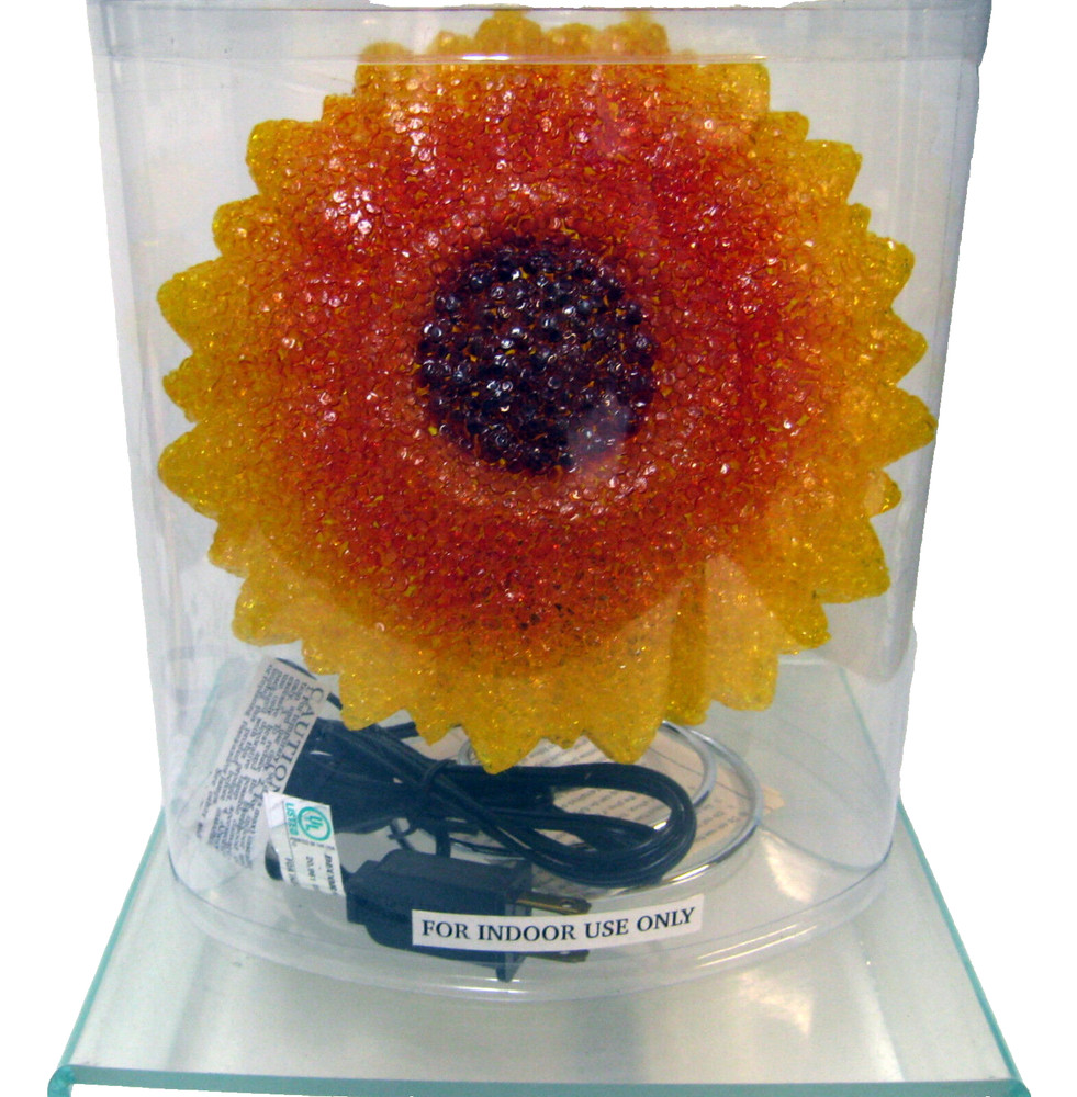 Bright Sunflower Shape Decorative Glow Lamp Retro Style Table Light