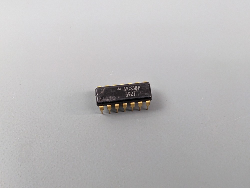 (2) Motorola MC838P MDTL Decade Counter ICs