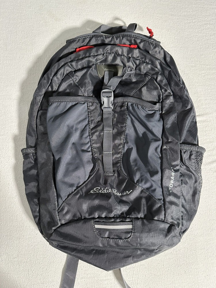 Eddie Bauer Stowaway Packable DayPack Backpack Dark Smoke