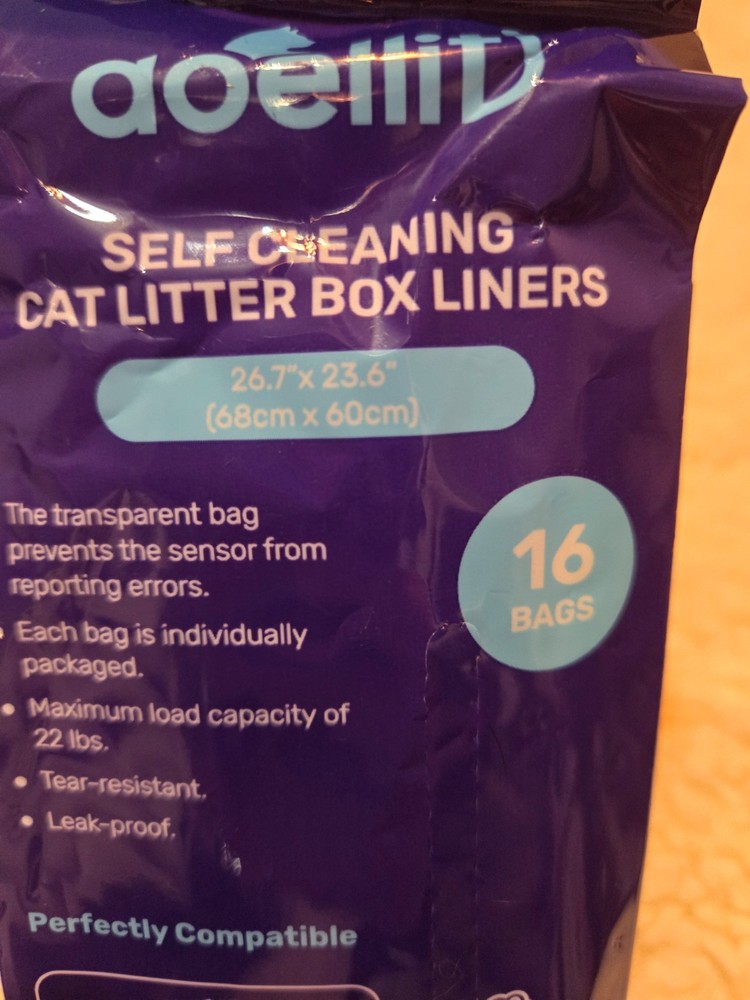 New 16 Pack Aoellit Cat Litter Box Liners Compatible with Automatic Robot 3 & 4