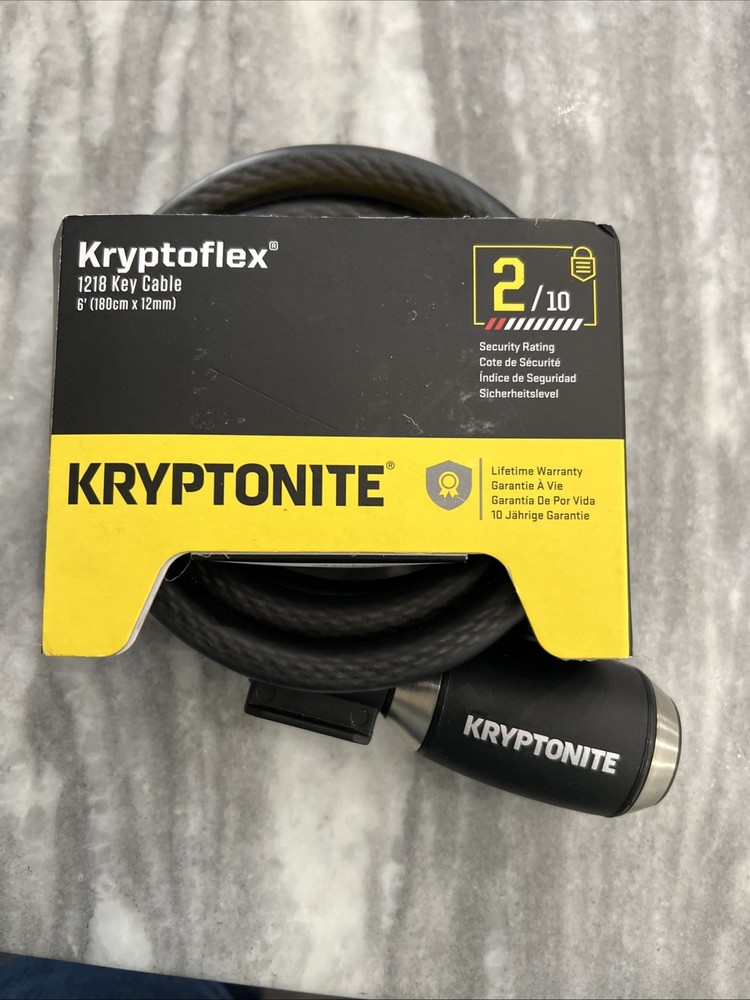 Kryptonite 6' KryptoFlex 1218 Key Cable Six Foot Cable Length