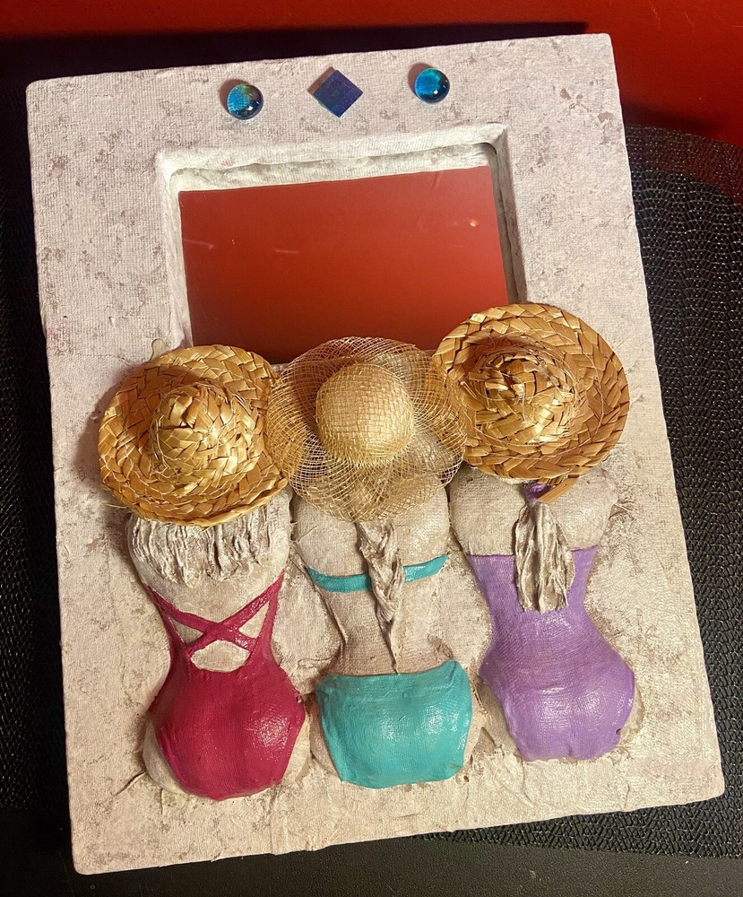 Beach Mache Handmade Mirror 12” Wall Hang 2009
