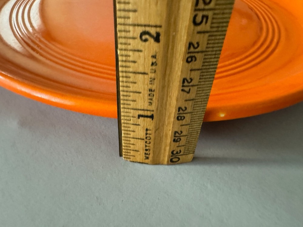 VINTAGE ORANGE KNOWLES UTILITY WARE RINGWARE SERVING TRAY DINNER CHOP PLATE 10"