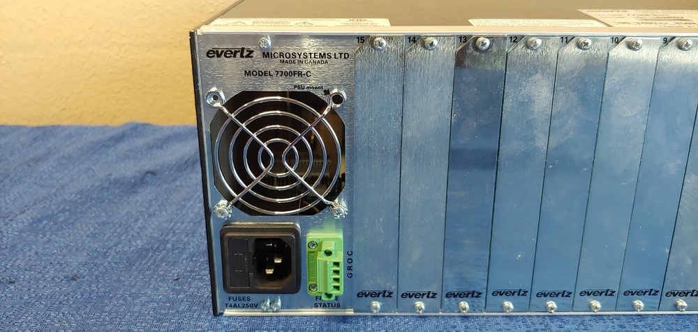 Evertz 7700FR-C Multiframe w/7700FC Frame Controller *NO PSU's*