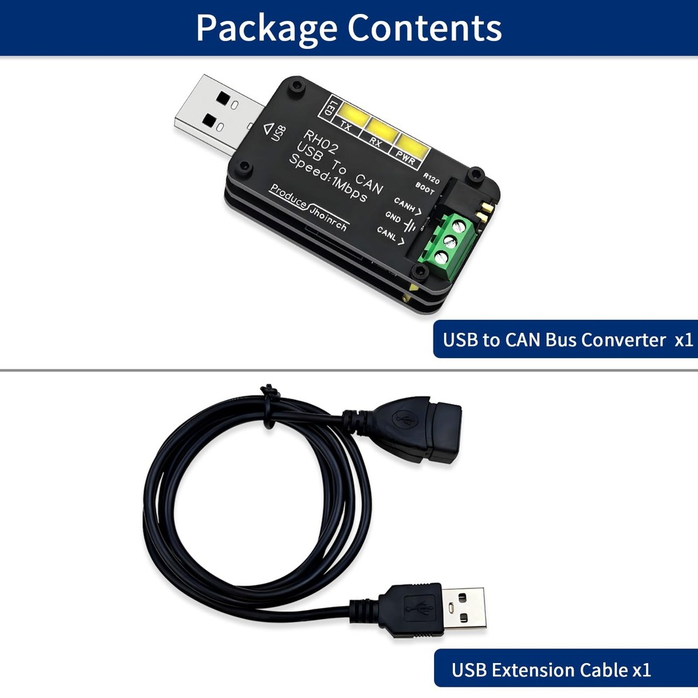 Jhoinrch USB to CAN Bus Converter Base on Open-Source Hardware CANable...