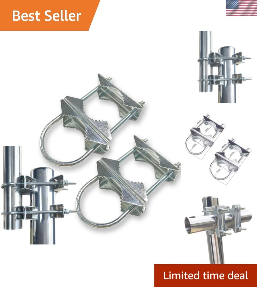 Double U-Bolt Clamp Bracket for Starlink & WiFi Antenna Mounting Solutions