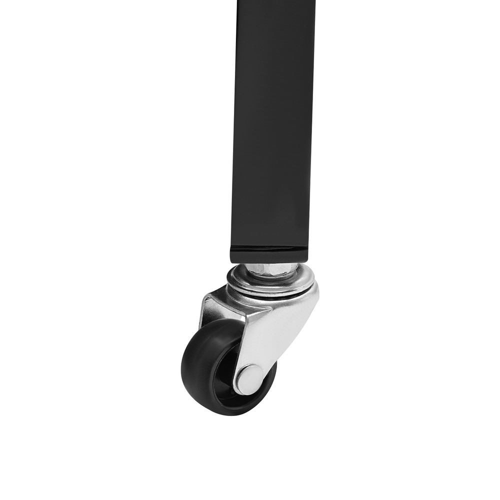 Foldable DJ Booth Stand DJ Booth Facade Table DJ Controller Stand with Casters