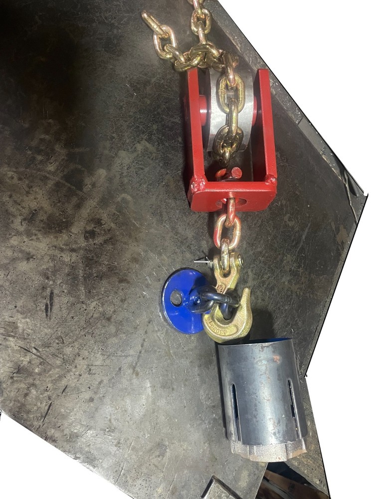 AUTO BODY FRAME MACHINE, FLOOR POTS DOWN PULLER. HEAVY DUTY