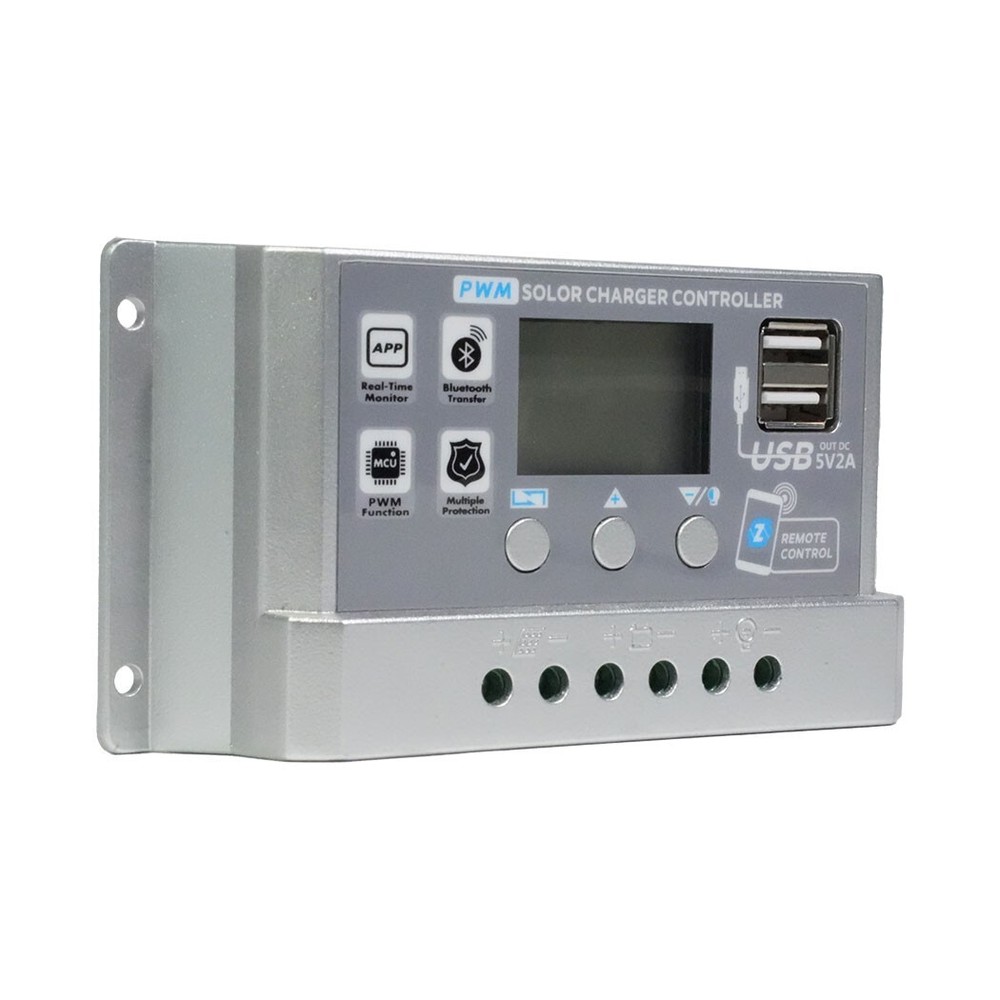 30A Solar Charge Controller PWM 12V24V Battery Regulator LCD Display APP 0Vstart