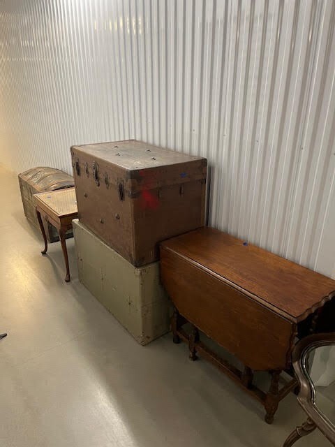 Antique Trunks and Sideboard Table (LOCAL PICKUP ONLY)