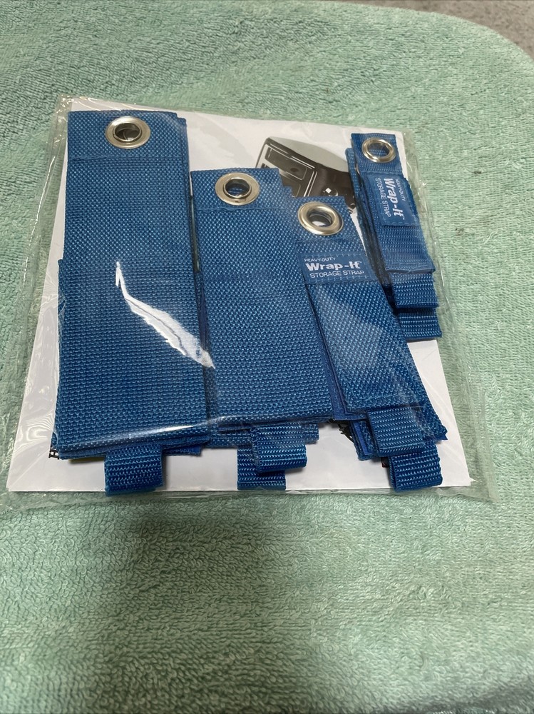 Wrap It Blue Heavy Duty Storage Straps 8 Pack 4 Sizes New