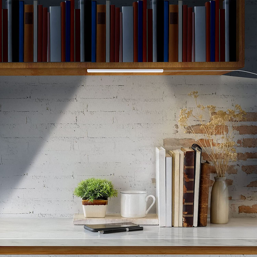 DWEPTU USB Powered under Cabinet Lighting, 12" Tool-Free Mount Dimmable LED Stri