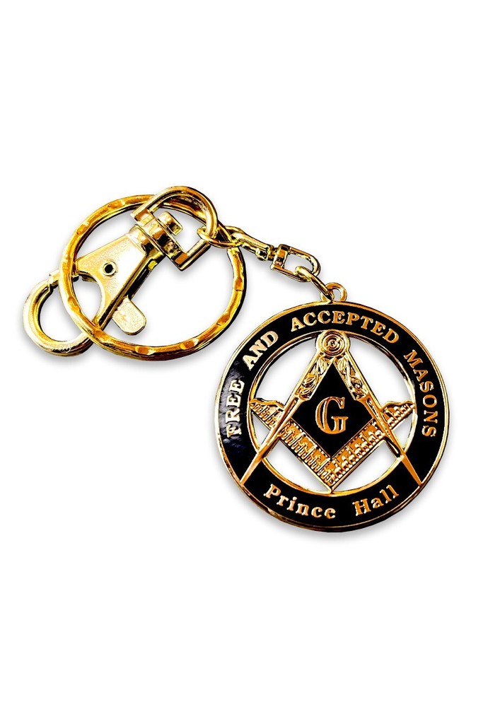 F&AM Prince Hall Round Masonic Key Chain