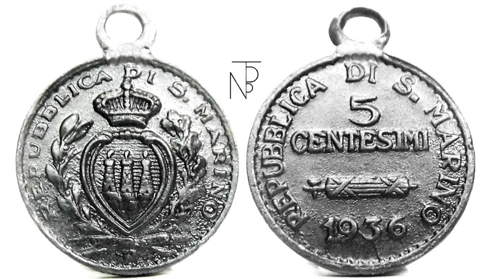 SAN MARINO (5 Cent Medal-Value) Rome