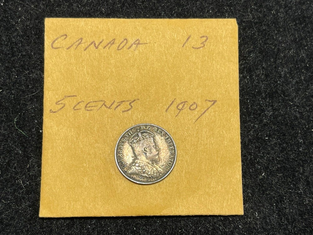1907 Canada 5 Cents Coin