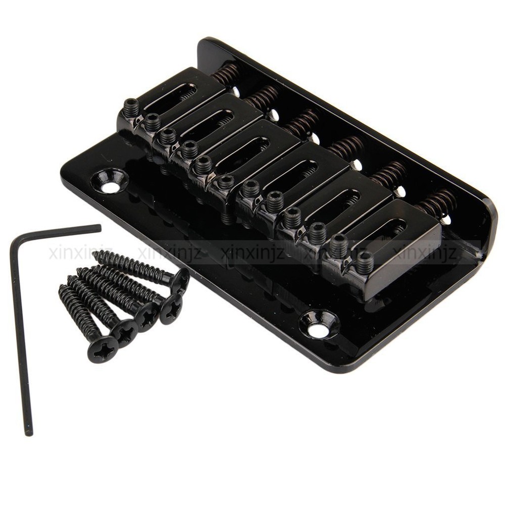65mm 6 Saddle Hardtail Guitar Bridge Top Load Fixed Bridge