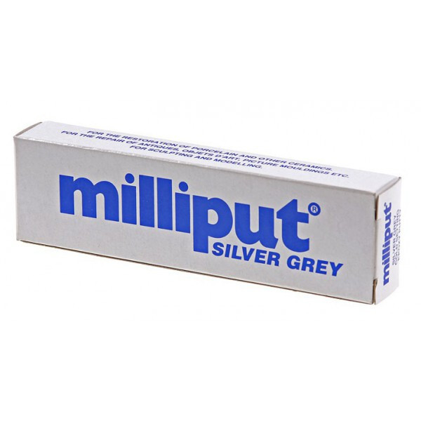 Milliput EPOXY PUTTY Moldable Dries Hard 4OZ -SILVER-