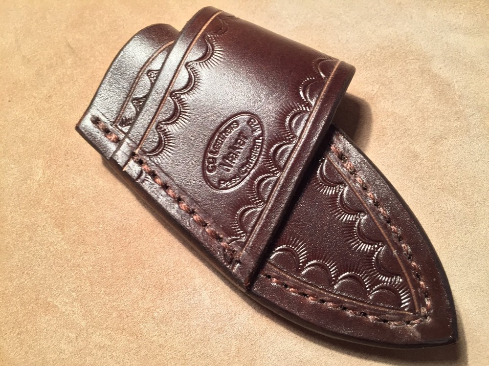 Custom Leather Crossdraw Sheath for Buck Mini Alpha Hunter