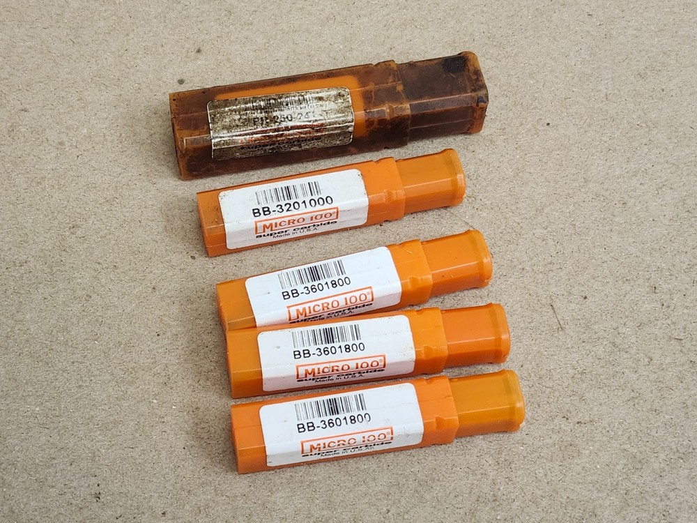 Lot of 5 Assorted MICRO 100 Carbide Boring Bars-Various Sizes