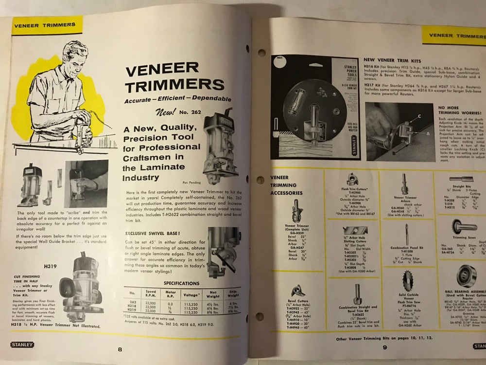 Vintage 1962 Stanley Power Tools Catalog 562