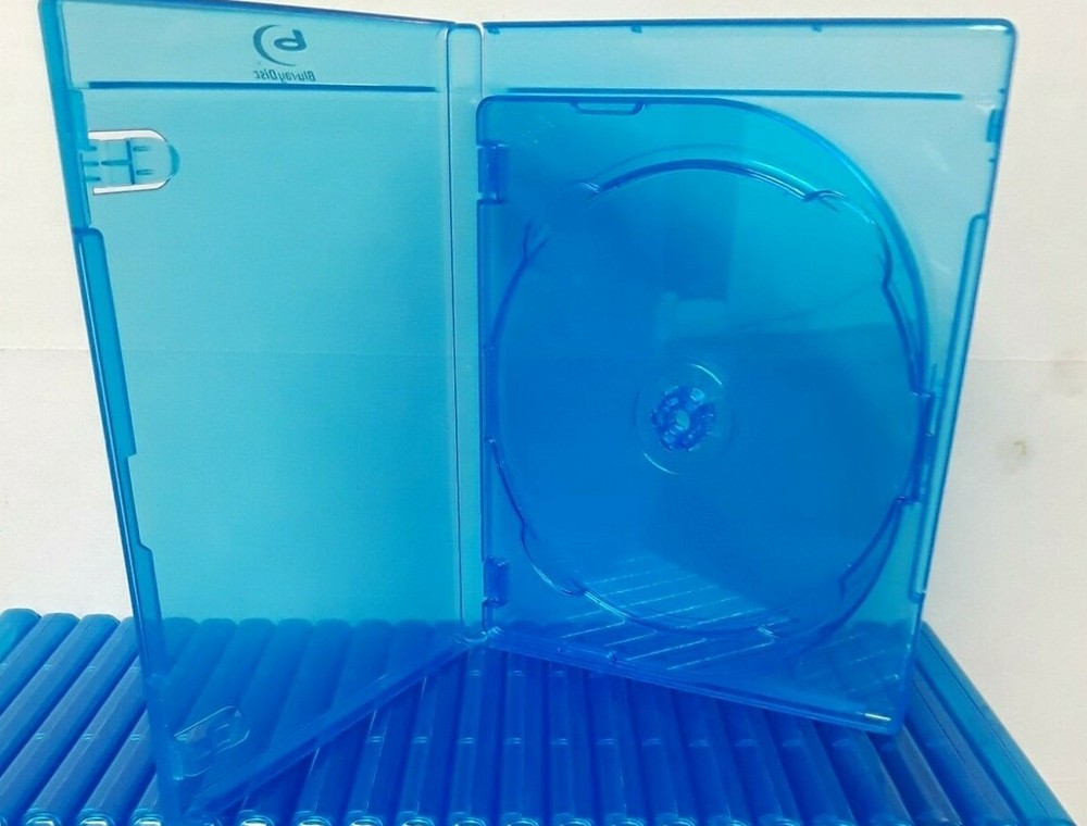Blu-Ray Case Holds 3 Discs Removeable Insert DVD Case Holds Multiple Discs Blue