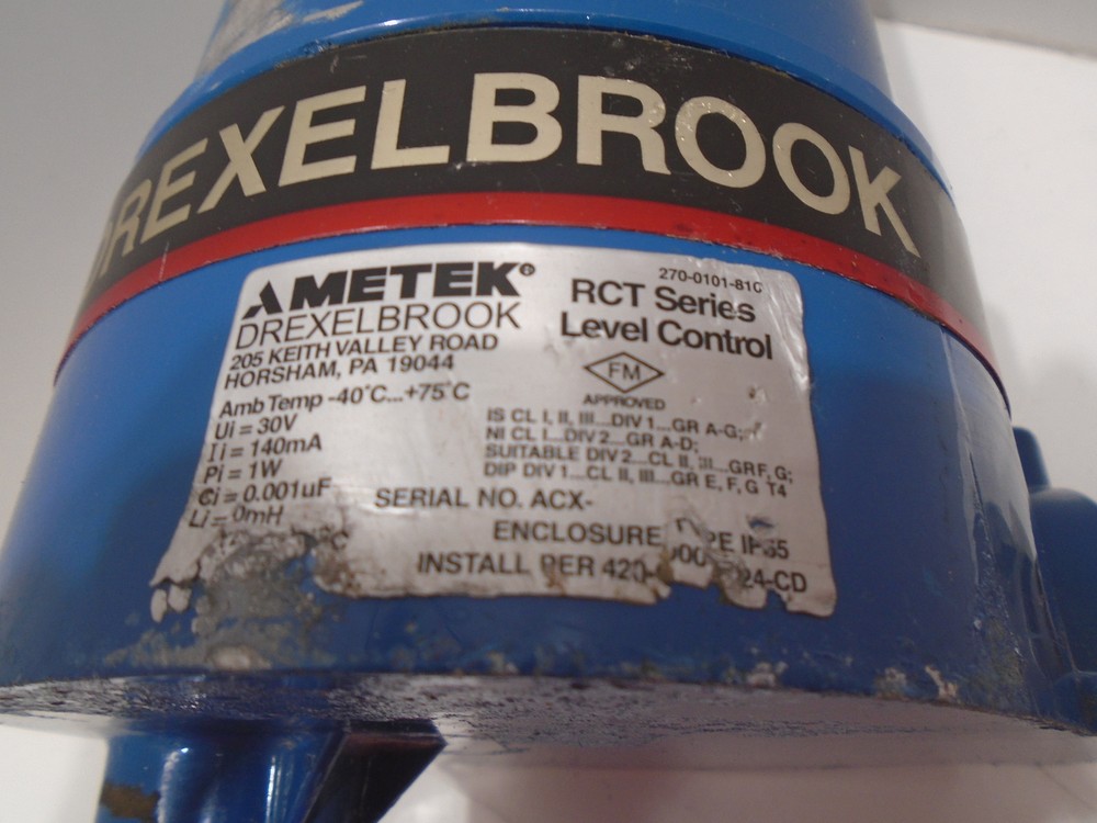 AMETEK DREXELBROOK 700-1202-041 SENSING ELEMENT LEVEL CONTROL RCT SERIES