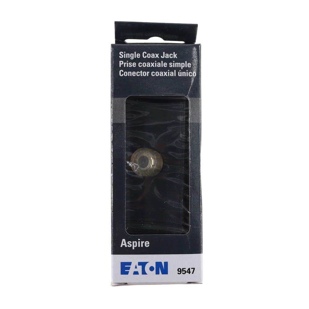 EATON 9547SG ASPIRE DECORATOR SINGLE COAX JACK ADAPTER INSERT, SILVER GRANITE