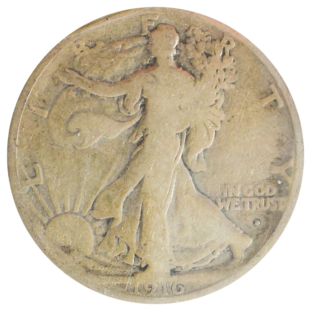 1916-D Walking Liberty Half Cleaned (G)