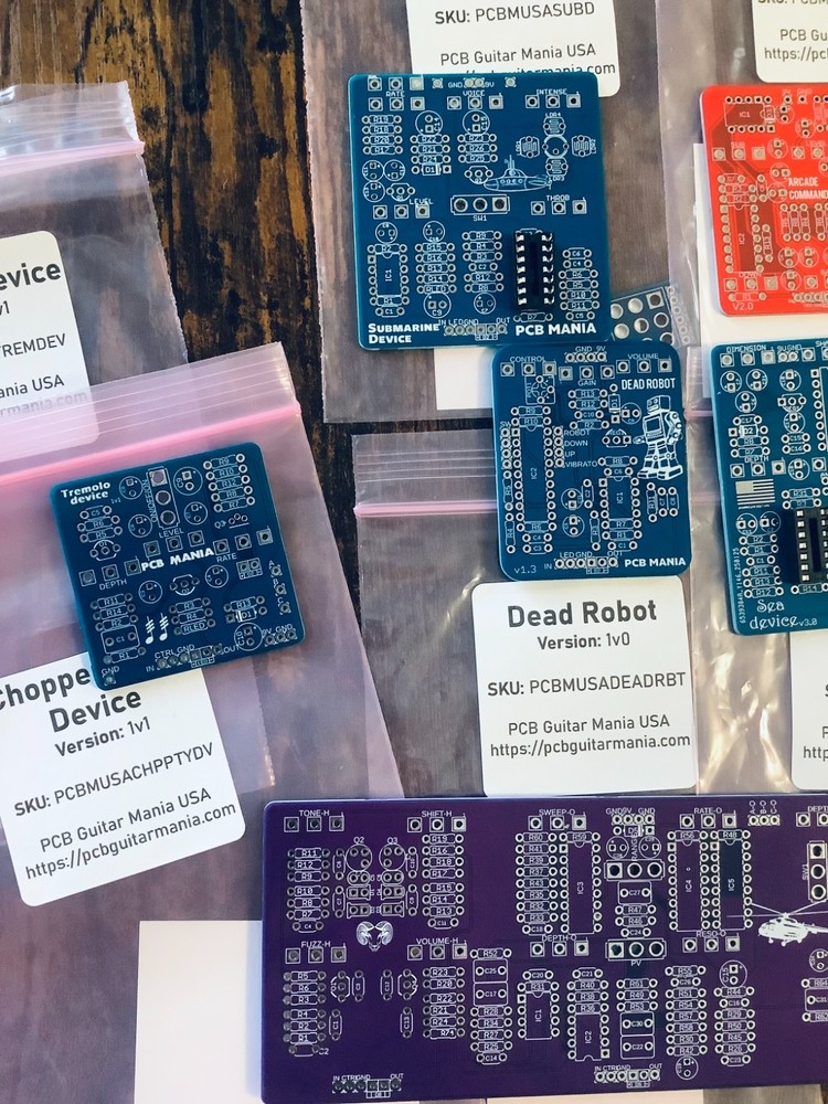 PCB Guitar Mania Modulation & Synth PCB Lot (6 Boards) – Chorus, Trem, Synth