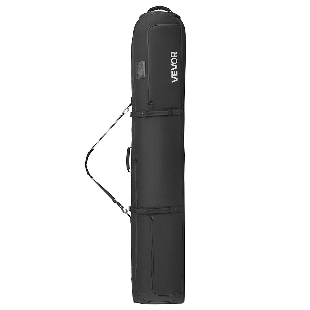 Large Ski Roller Case 68.9in, 600D Waterproof Oxford, Padded, Strap System