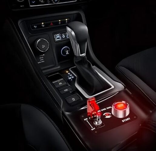 Racing Car Ignition Switch Panel, 12V Switch Panel 2 in 1 with Car Engine red