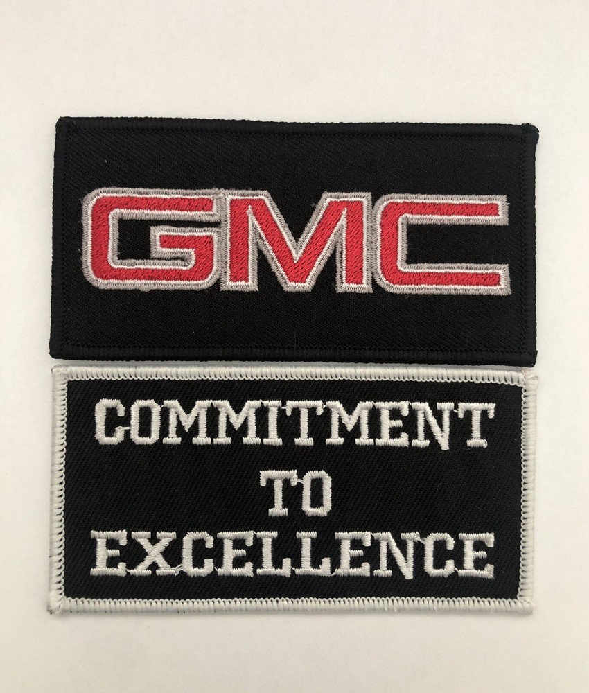 GMC COMMITMENT TO EXCELLENCE SEW/IRON ON PATCH EMBROIDERED  CAR TRUCK UNIFORM