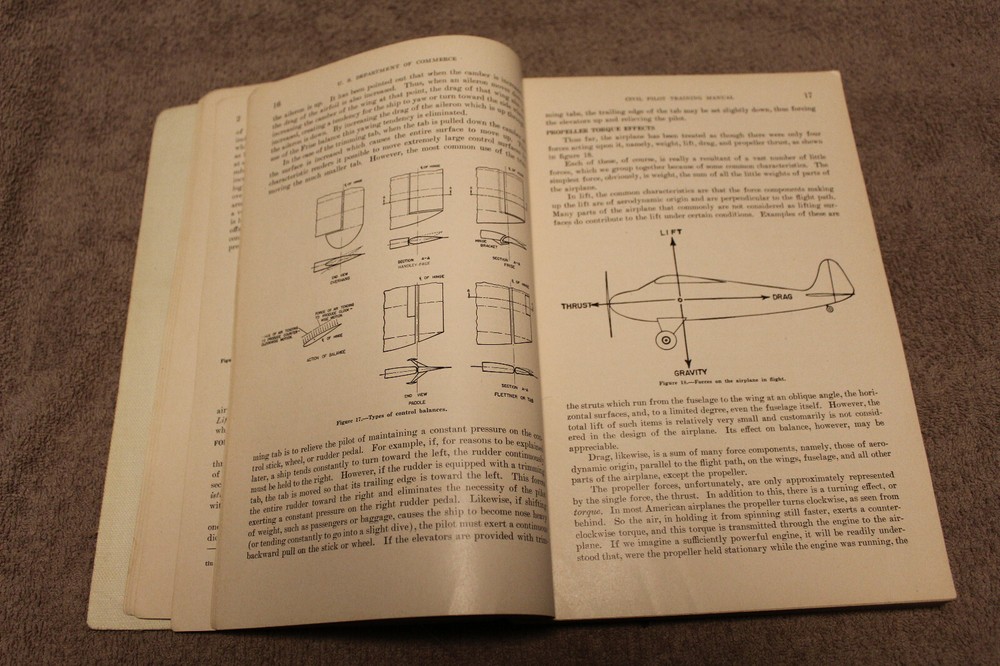 Original Early WW2 U.S. Civil Pilot Training Book, 1941 dated