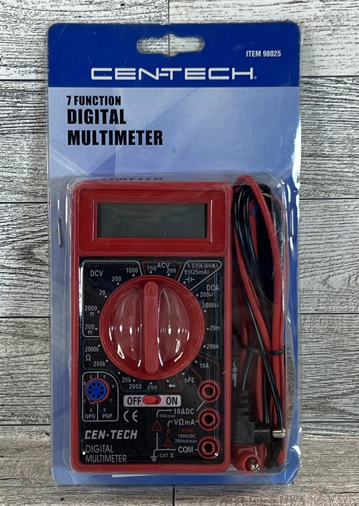 Cen-Tech 7 Function Digital Multimeter 98025 New In Package