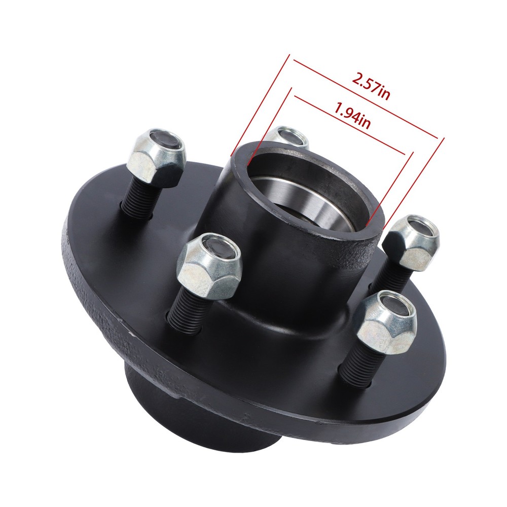 With Trailer Bearing Kit 5 on 4.5" Trailer Hub Kit For 3500 lbs. #84 Spindle
