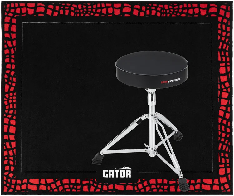 Gator Drum Rug with Drum Throne - Black
