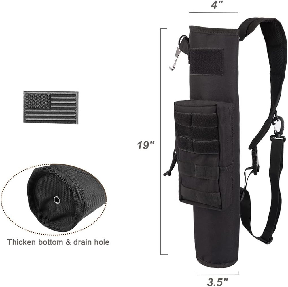 Archery Lightweight Back Arrow Quiver Dual Use Foldable Compact Hip Arrows Bag w