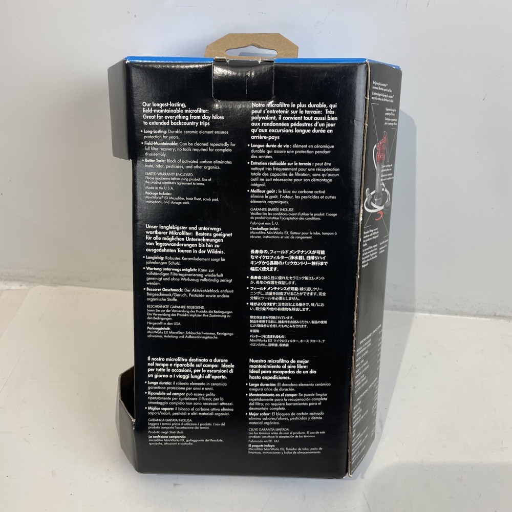 MSR MiniWorks EX Microfilter New Open Box