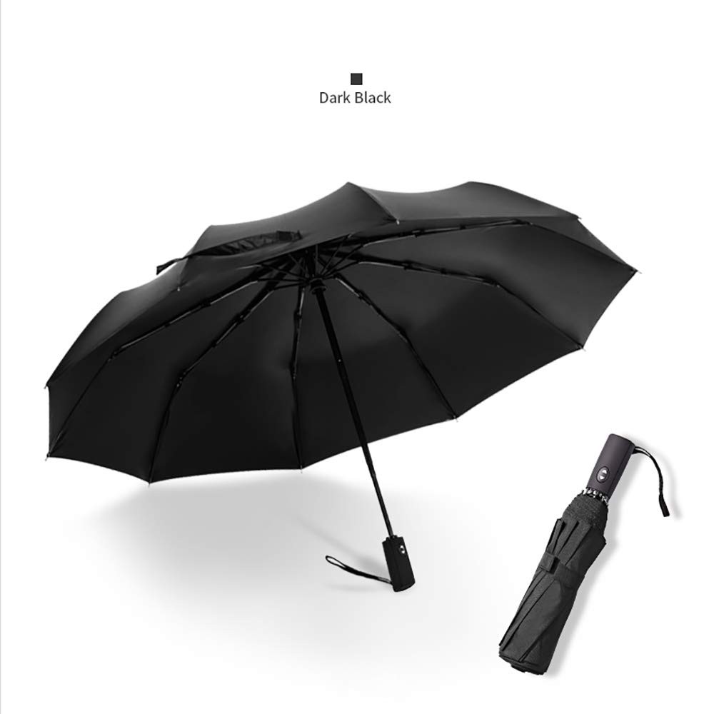 UBUDDY 2 PACK Automatic Auto Open Close Large Canopy 46 Inches, Black+Blue