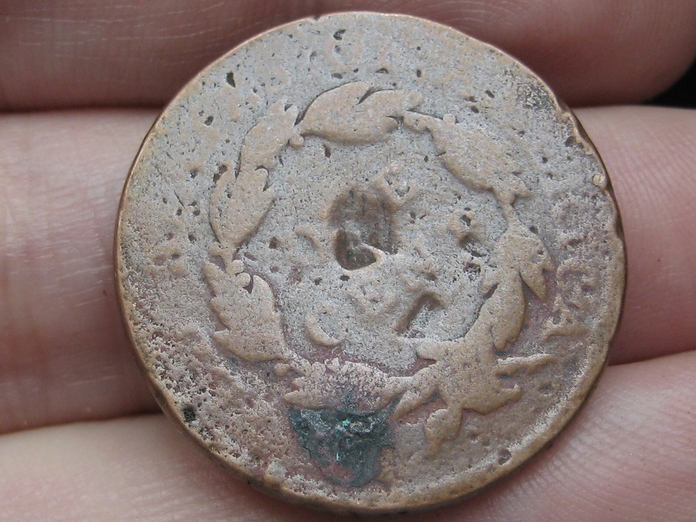 1819 Matron Head Large Cent Penny- Large Date, Rotated Reverse Die Error