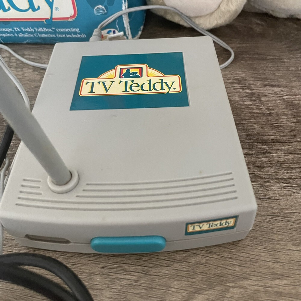 TV Teddy VCR Interactive Wireless Teddy bear W Box Vintage