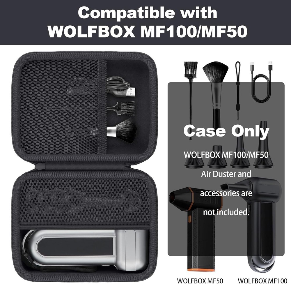 Versatile Storage Case for Wolfbox MF100 & MF50 - Organize Your Cleaning Tools