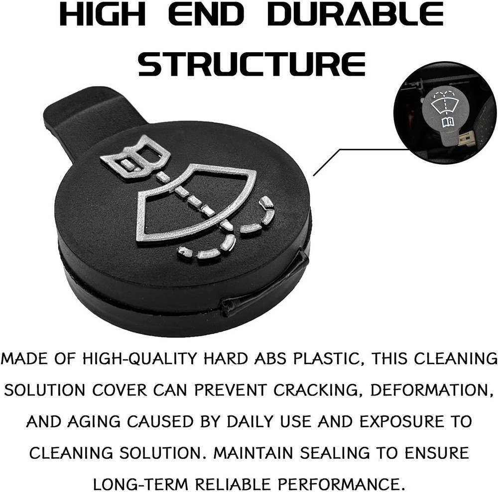 2PCS Windshield Washer Fluid Cap Windshield Wiper Fluid Cap for GMC/Chevy Silver