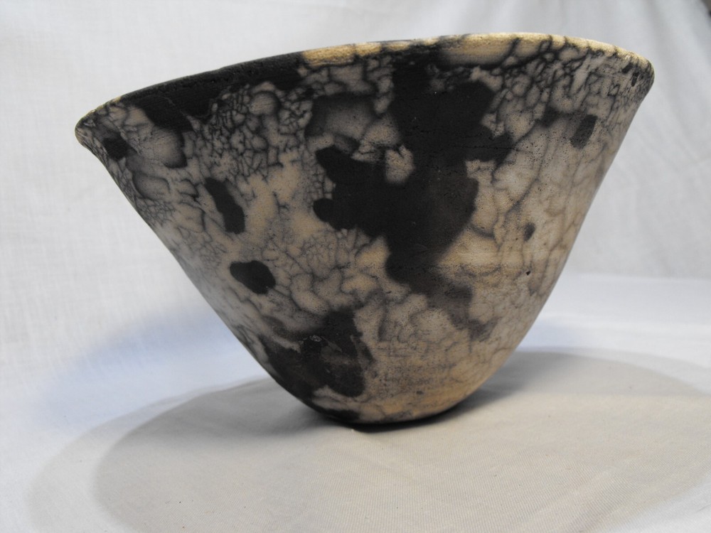 HANDMADE STONEWARE VASE- unique- artist initials S.G.